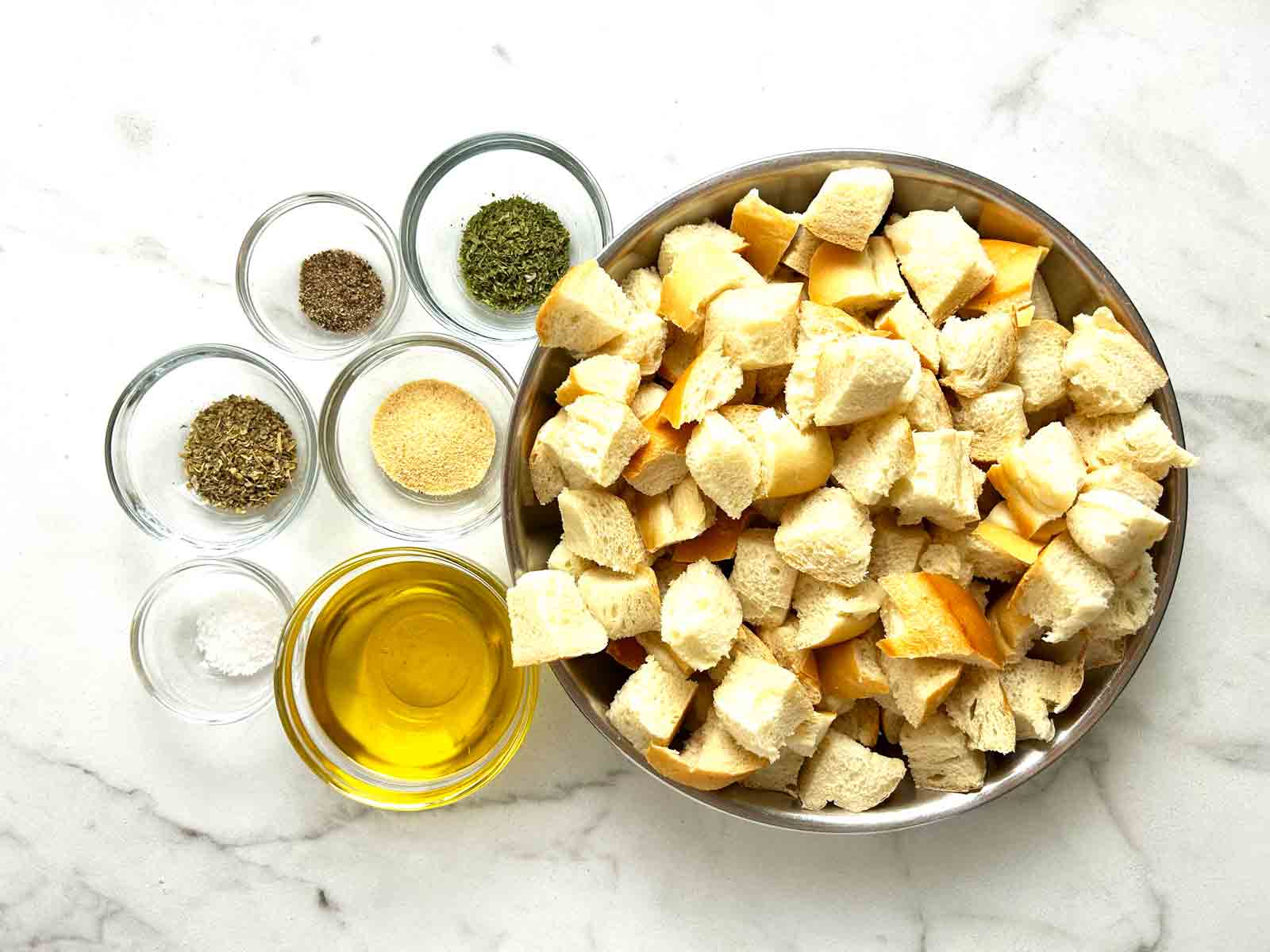 ingredients prepped in bowls.