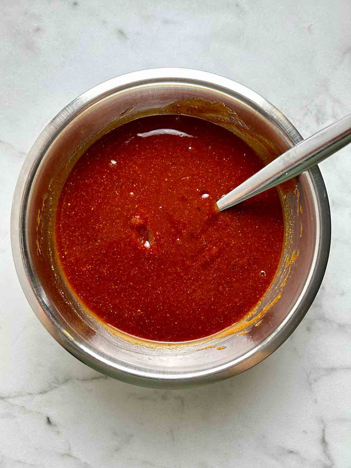 all ingredients mixed together in bowl.