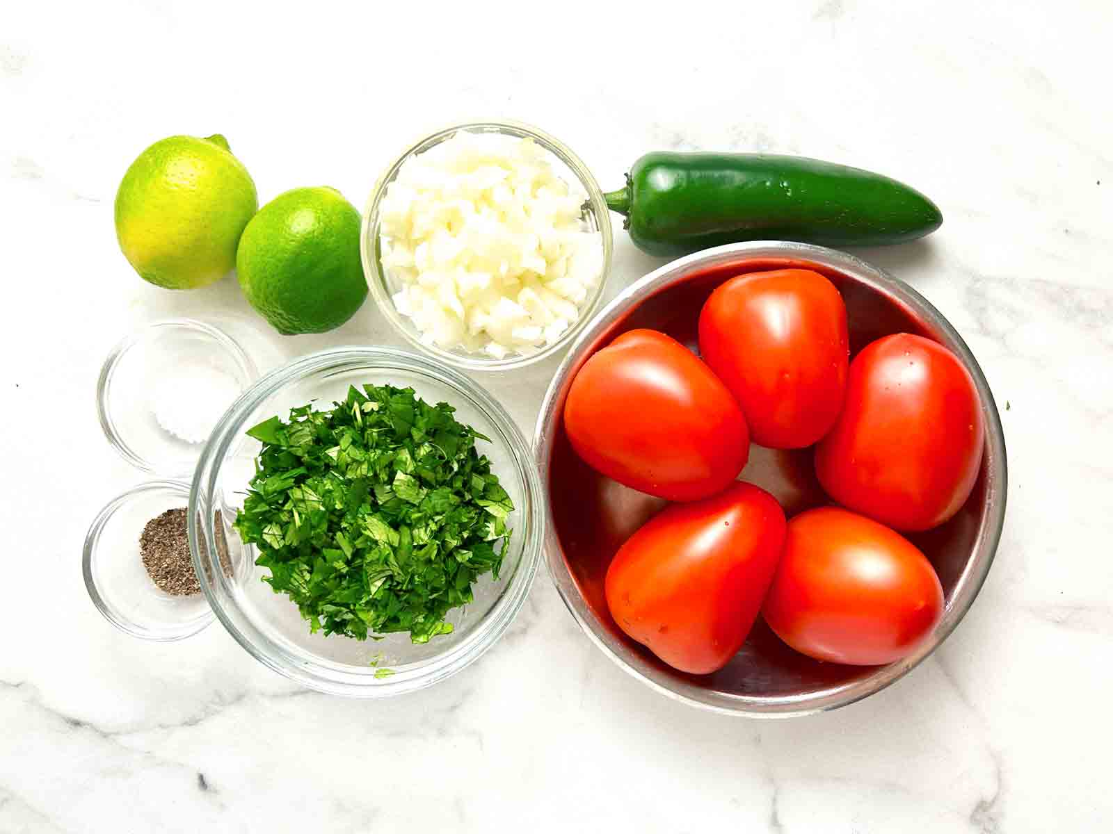 ingredients prepped in bowls.
