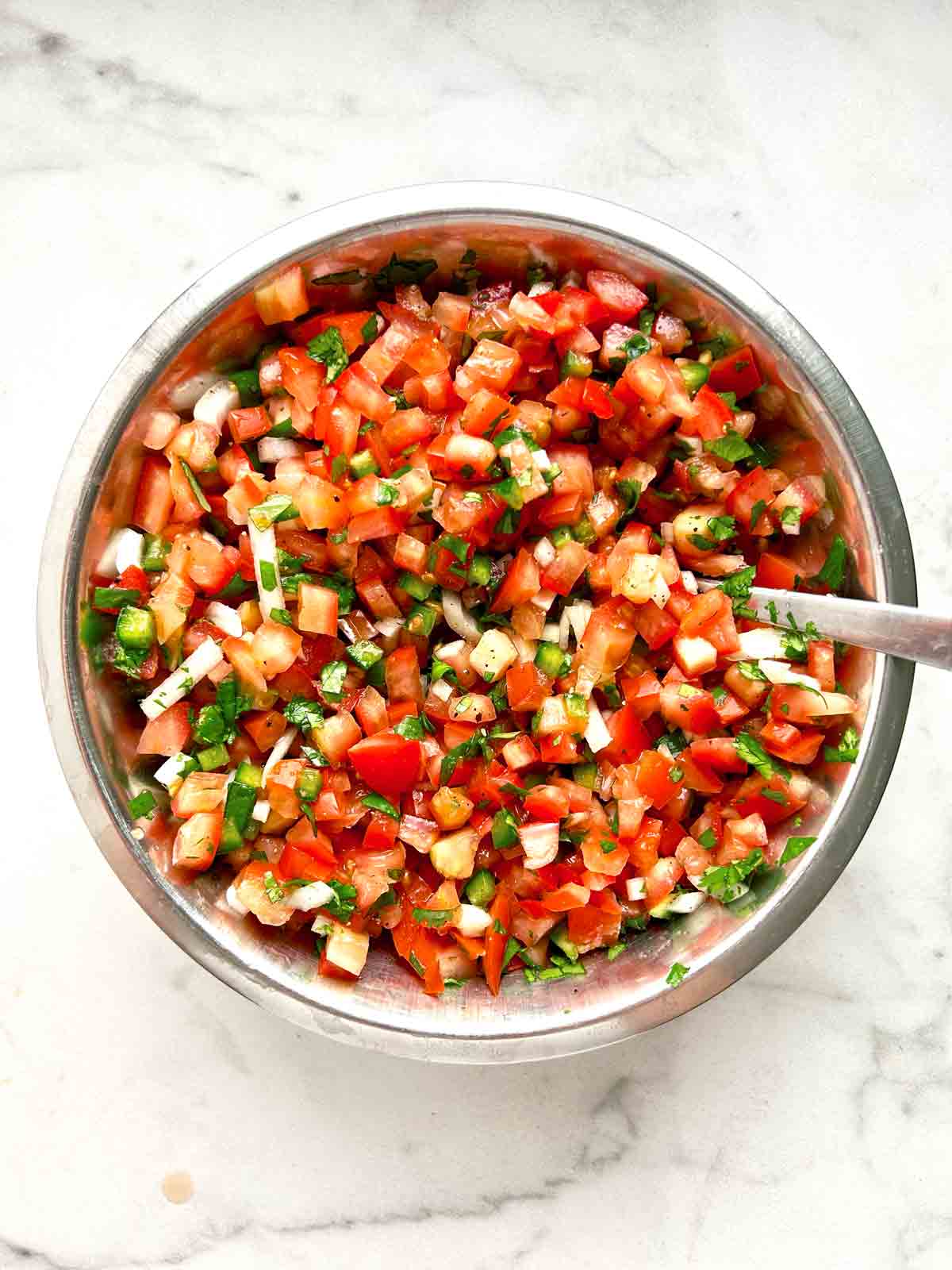 all ingredients mixed together in bowl.