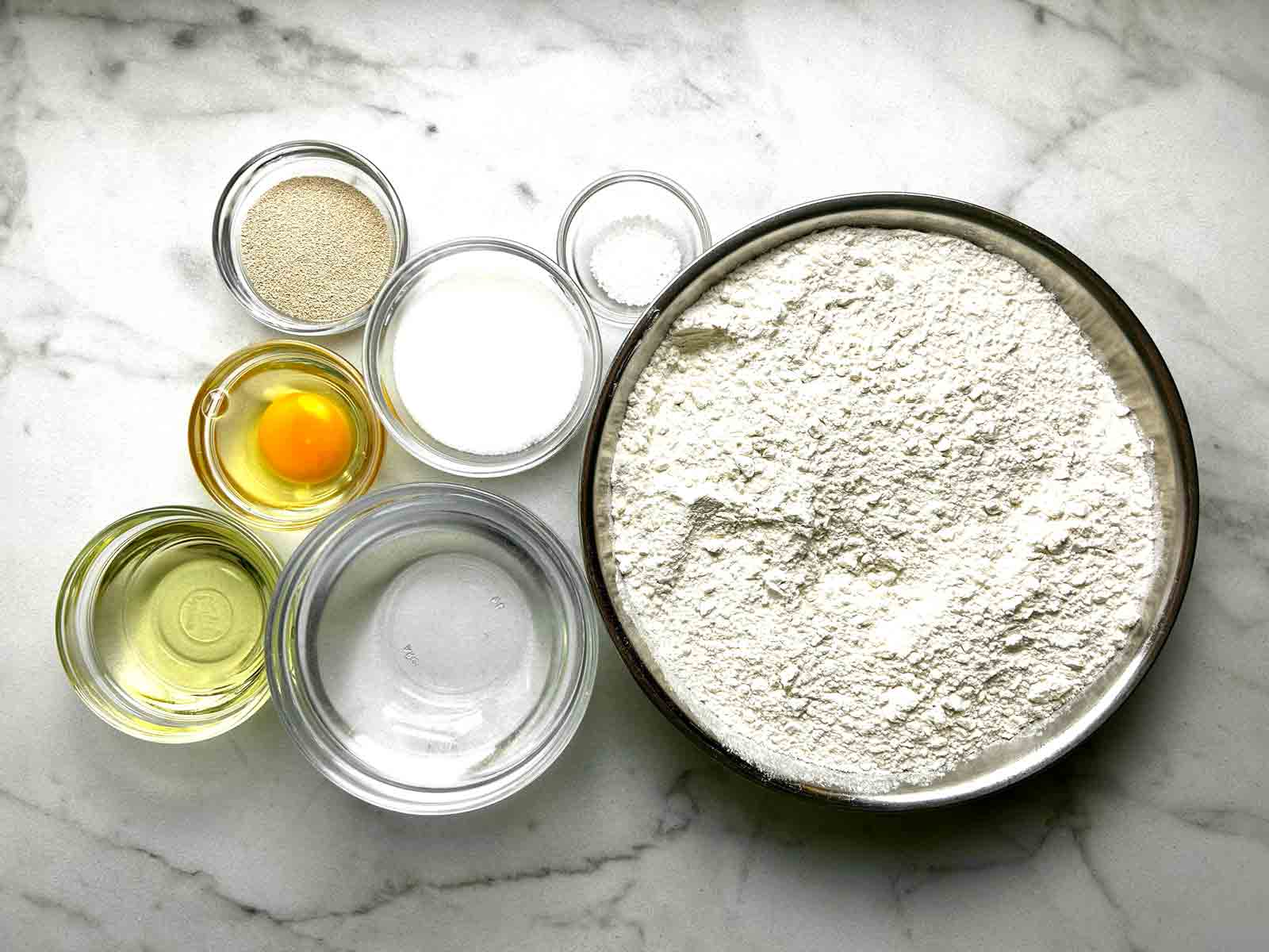 ingredients prepped in bowls.