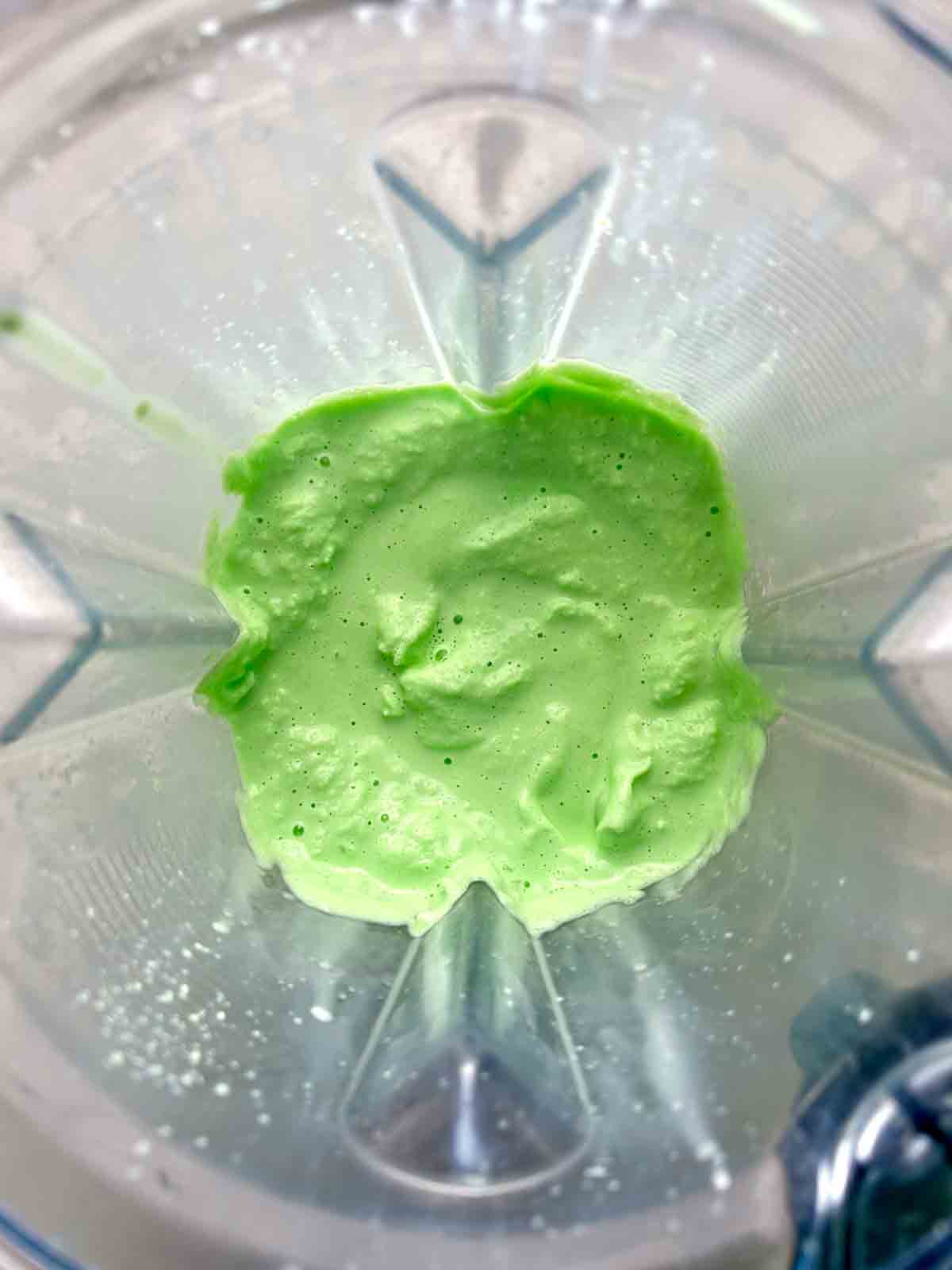 mixture blended in blender.