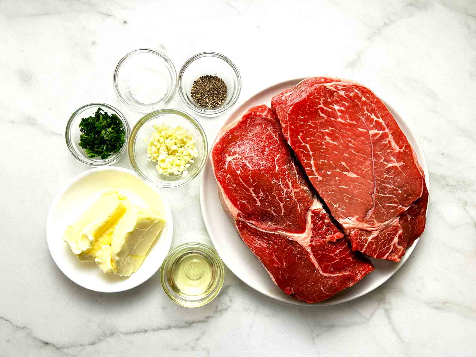 ingredients prepped in bowls.