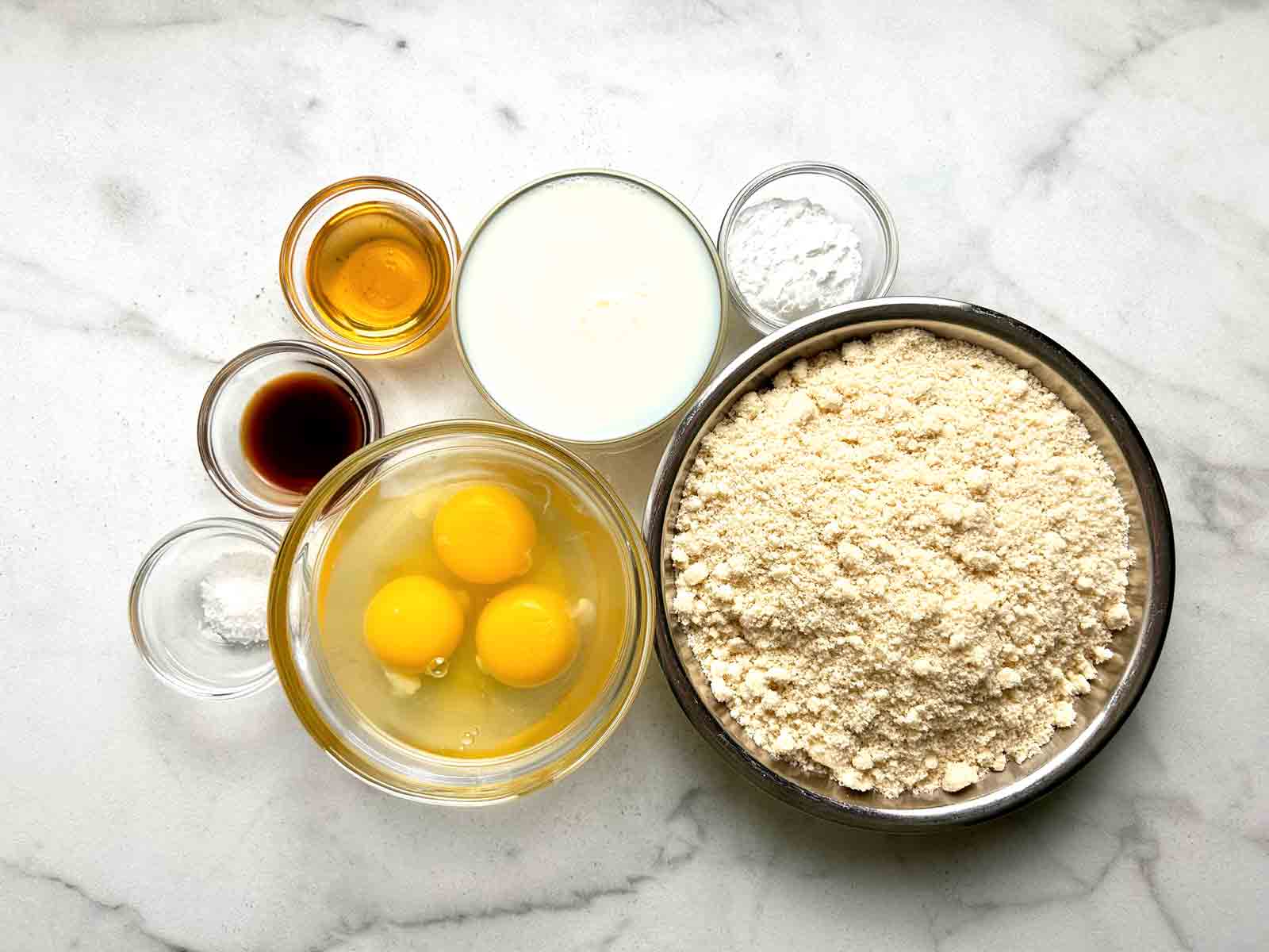 ingredients prepped in bowls.