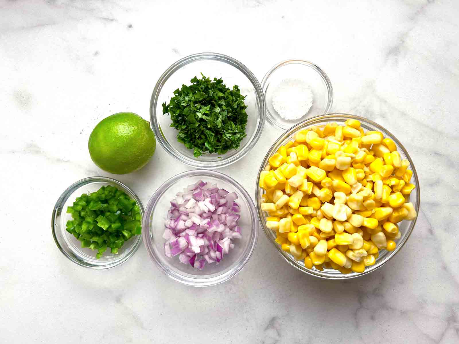 ingredients prepped in bowls.