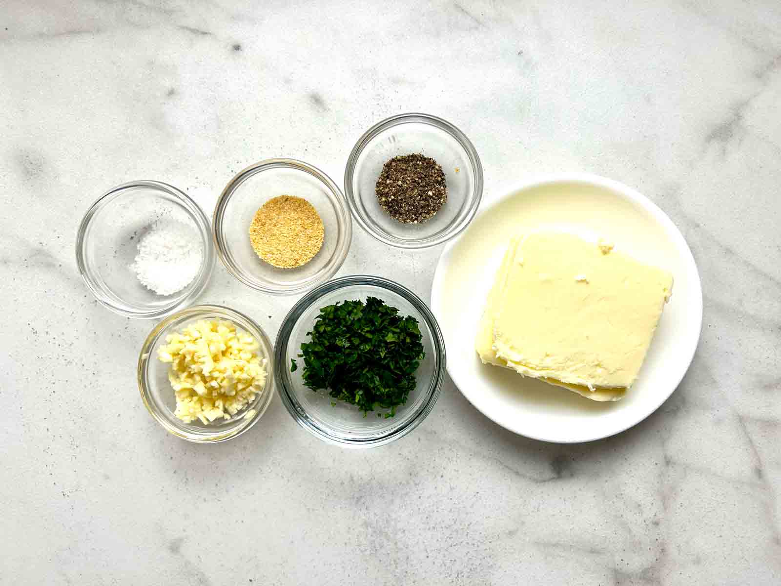 ingredients prepped in bowls.