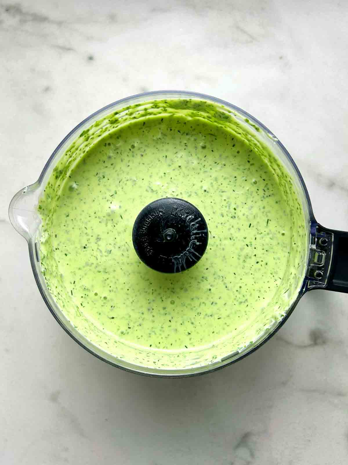 all ingredients blended together in food processor.