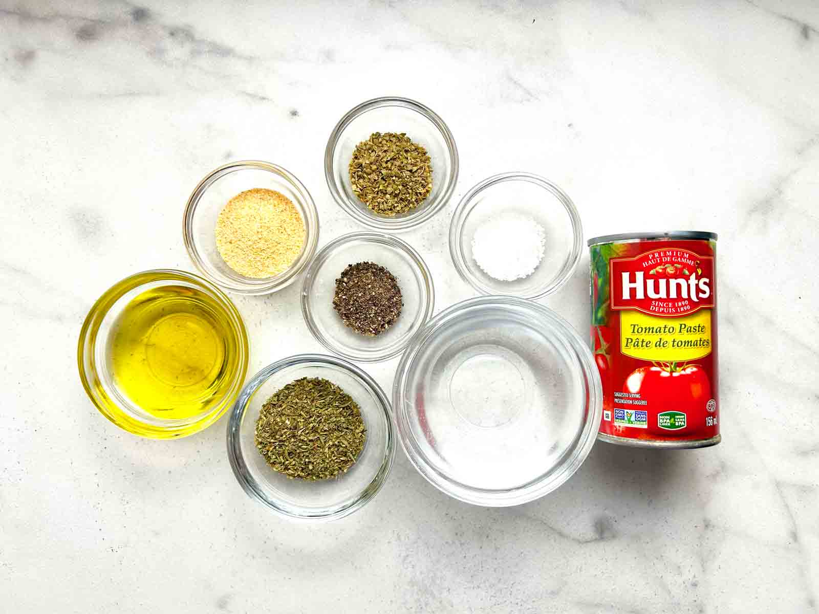 ingredients prepped in bowls.