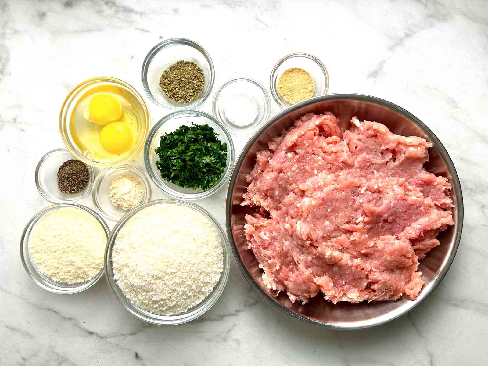 ingredients prepped in bowls.