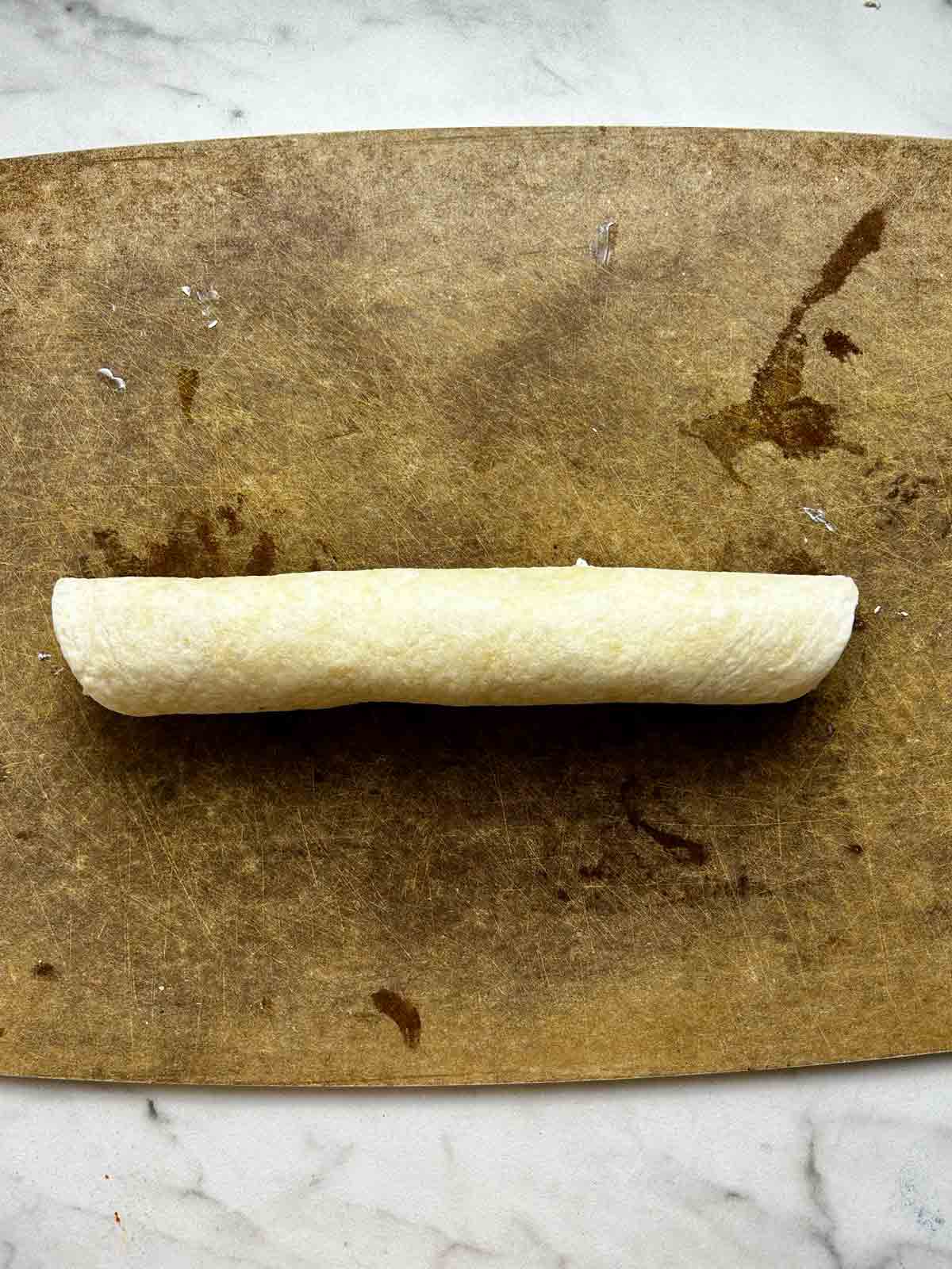 tortilla rolled up.