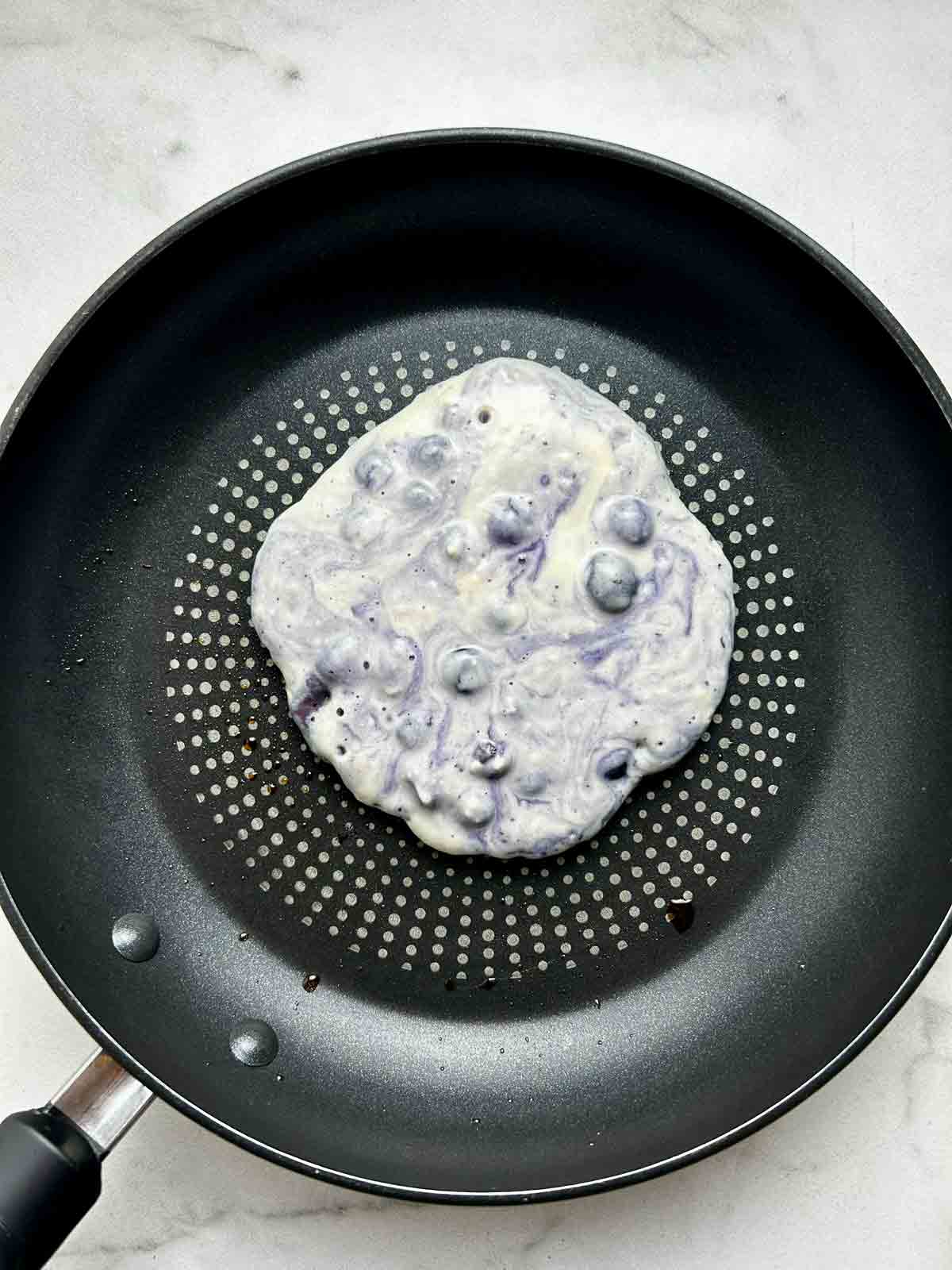 batter scooped into pans.