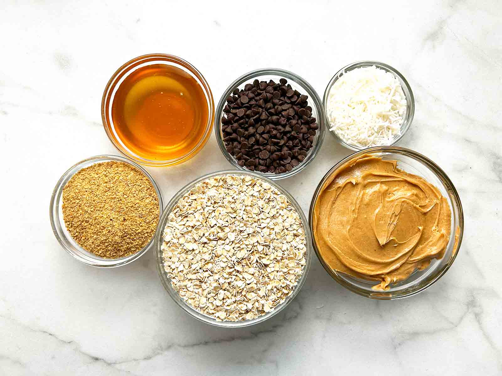 ingredients for peanut butter energy balls.